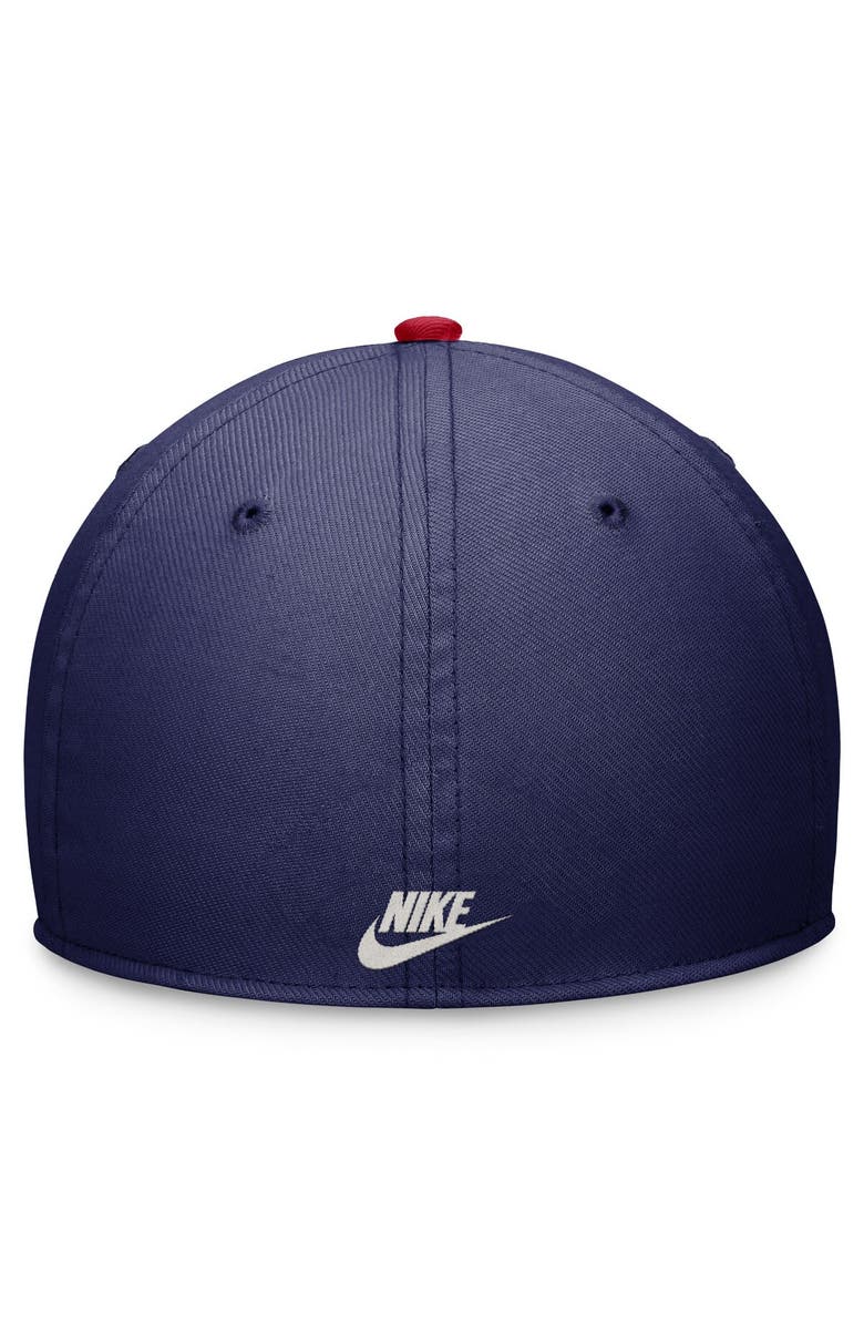 Nike Men's Nike Navy/Red Atlanta Braves Cooperstown Collection Rewind Swooshflex Performance Hat, Alternate, color, 