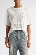 Golden Goose Journey Boxy Linen Graphic T-Shirt