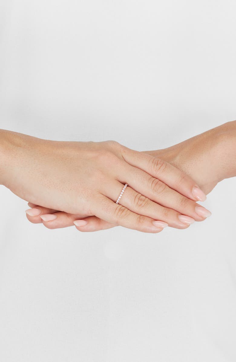 Frankie & Zoe 14K Gold Brilliant Cut Diamond Band Ring, Alternate, color, Rose Gold