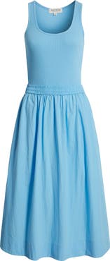 Nation LTD Sadelle Mixed Media Midi Dress