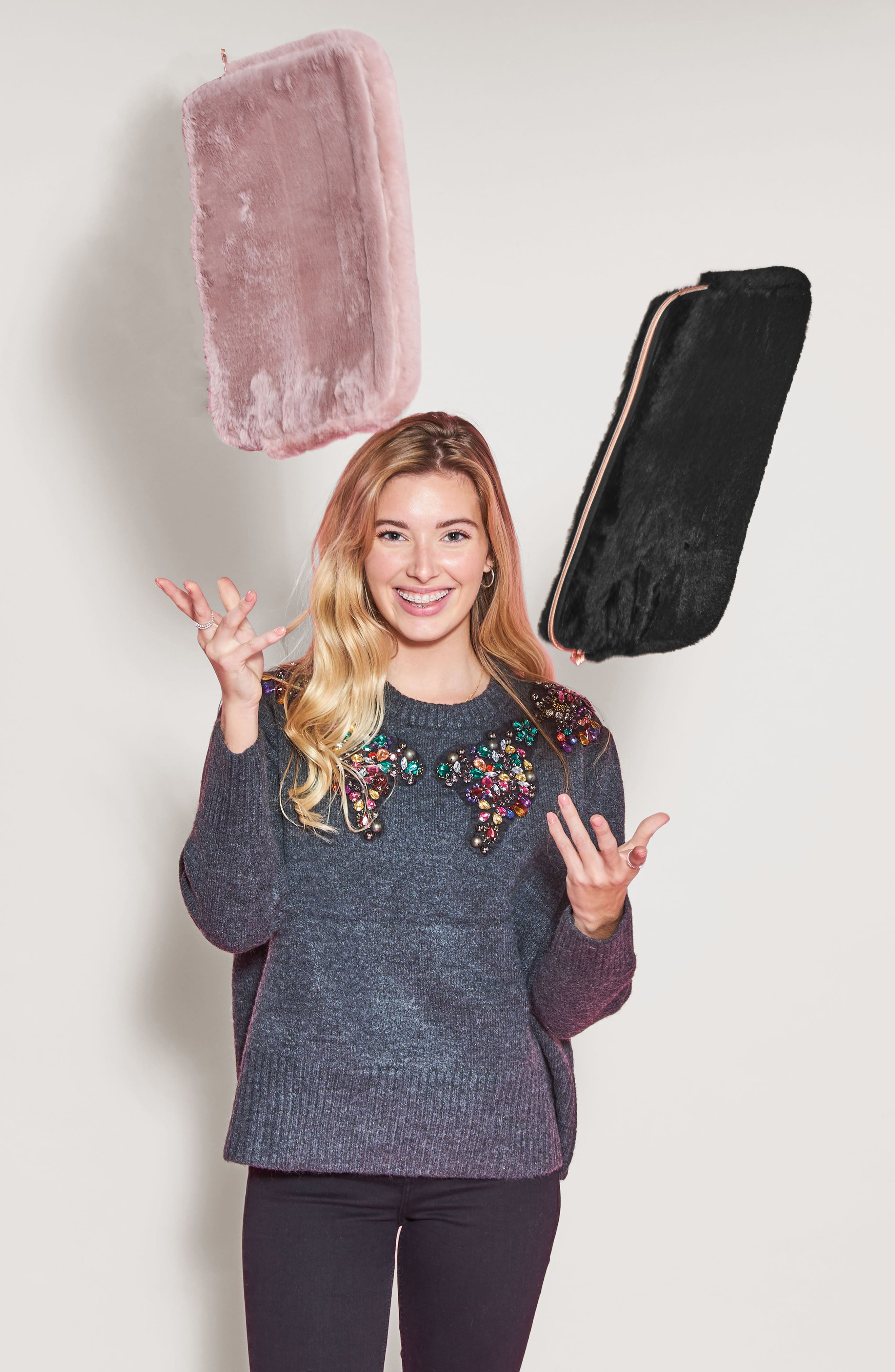 MYTAGALONGS Faux Fur 15-Inch Laptop Sleeve, Alternate, color, 