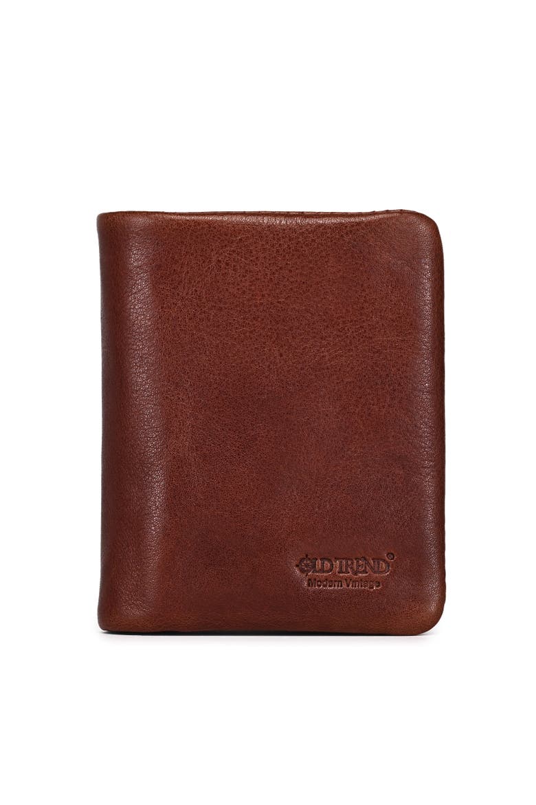 Clover Genuine Leather Slim Secure Trifold RFID Wallet, Main, color, Brown