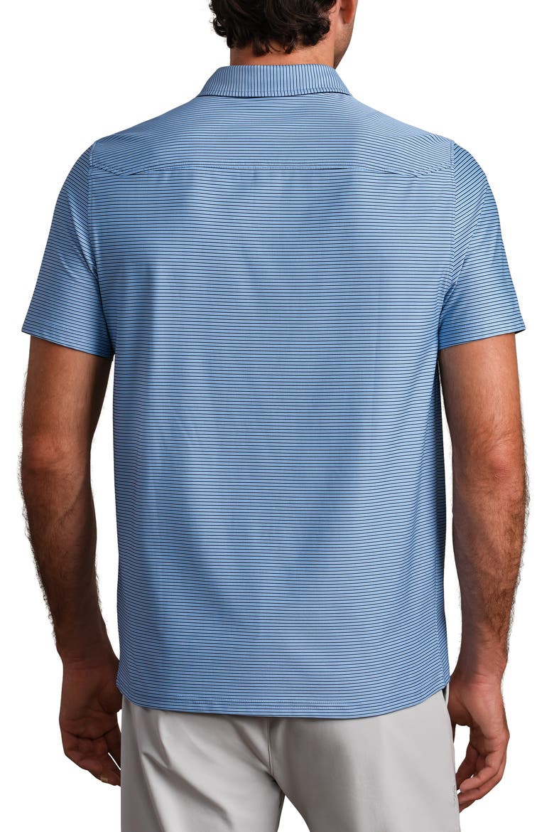 Commuter Stripe Performance Polo, Alternate, color, ARCTIC BLUE STRIPE