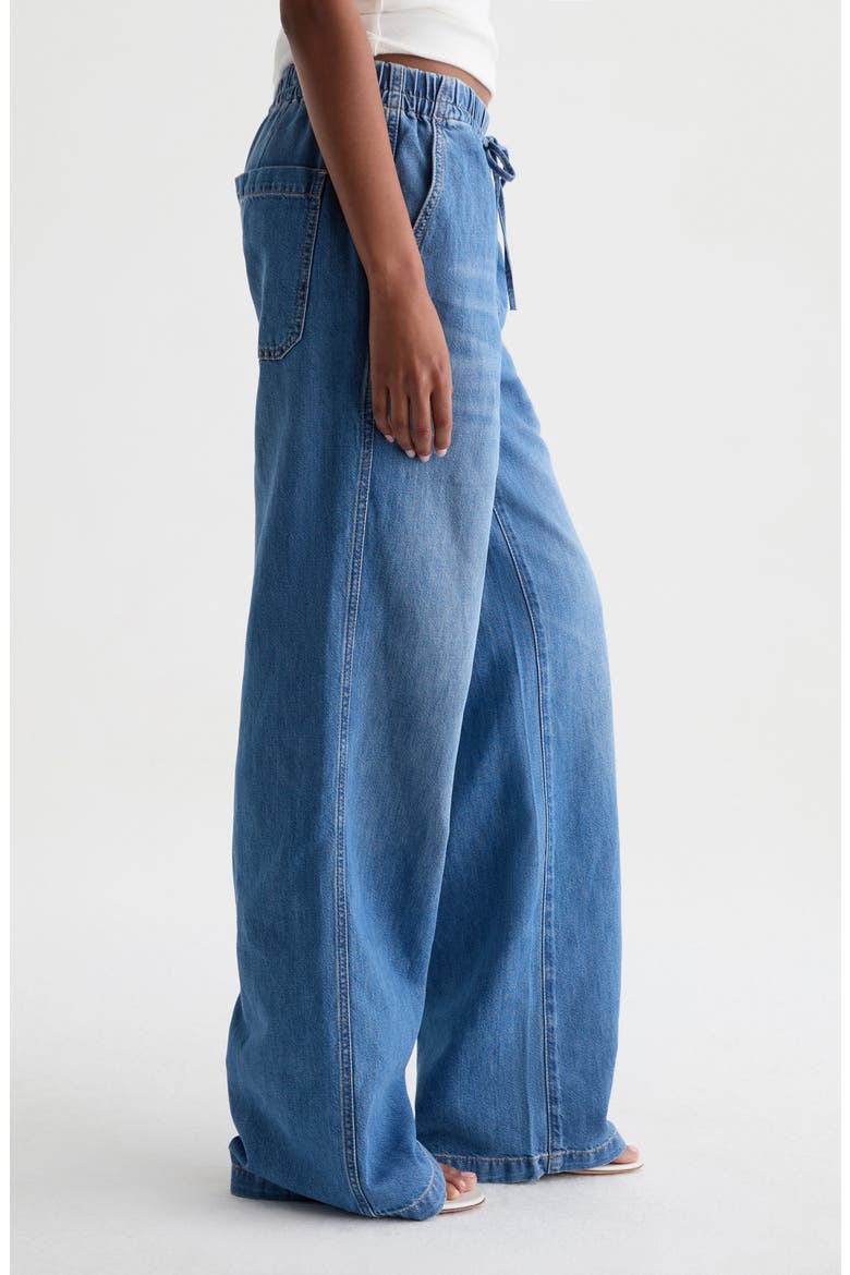Adria Drawstring Wide Leg Jeans, Alternate, color, GALAXY