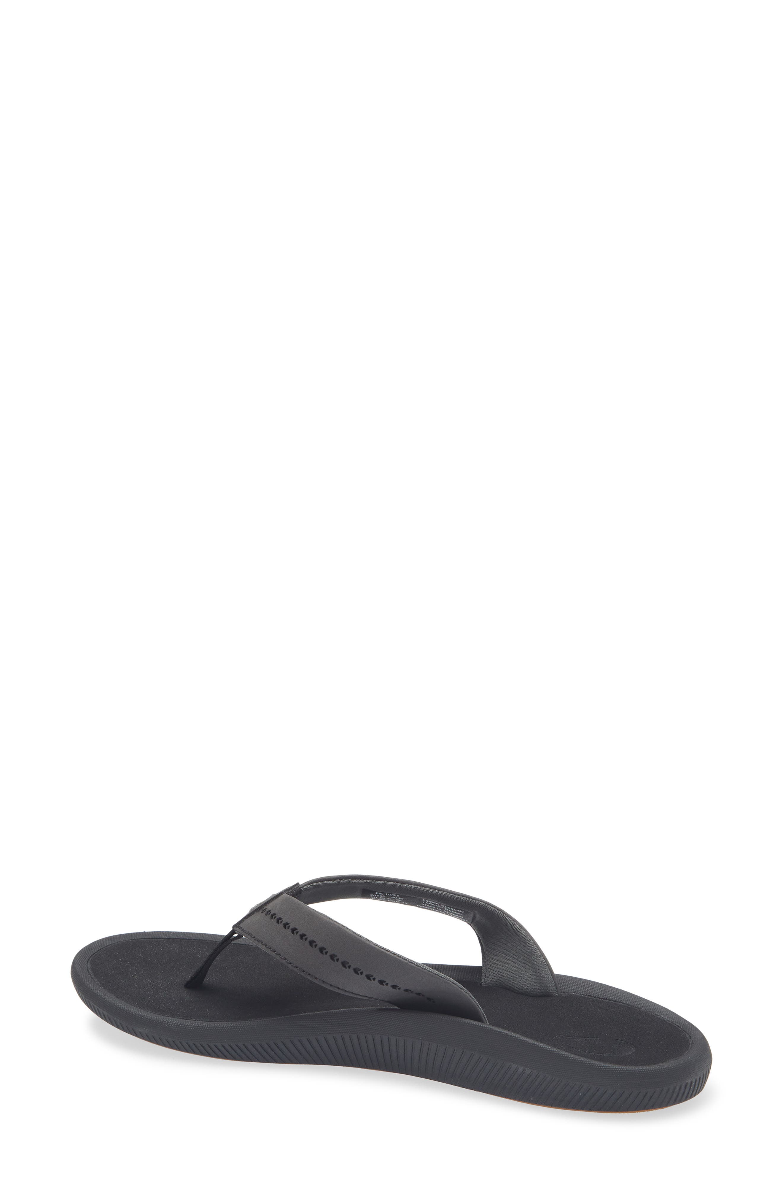 OluKai Ulele Water Resistant Flip Flop, Alternate, color, Black / Black