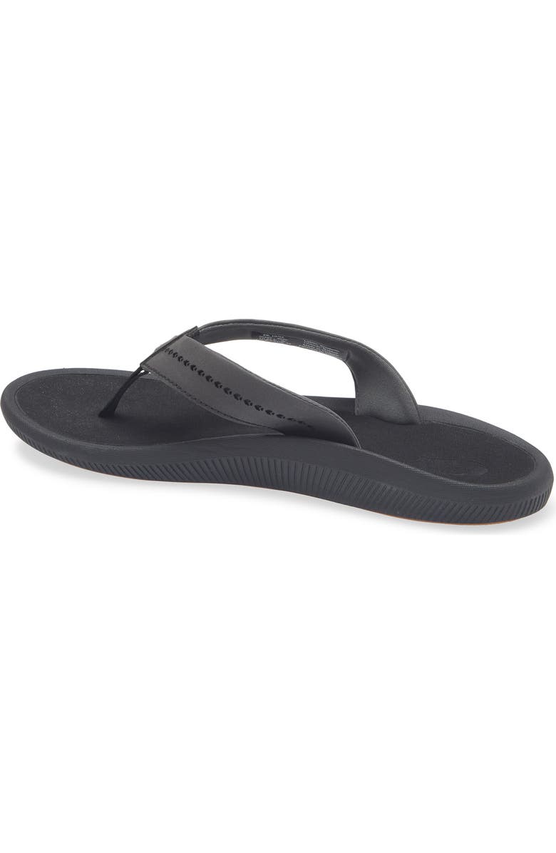 OluKai Ulele Water Resistant Flip Flop, Alternate, color, Black / Black