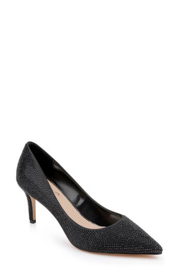 Jewel Badgley Mischka Tyanna Embellished Pointed Toe Pump In Black