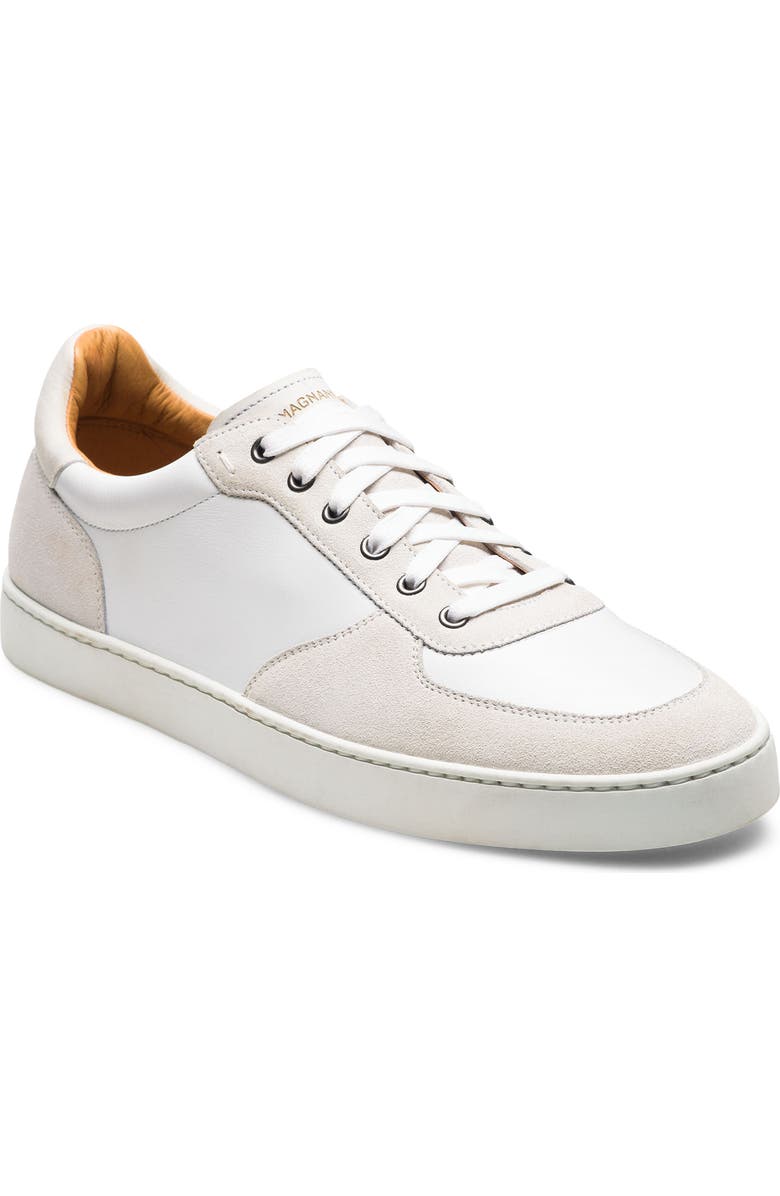 Magnanni Project Lo Leather Sneaker, Main, color, White/ White