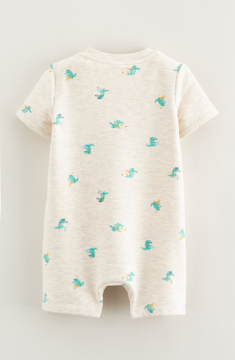 Tucker + Tate Graphic Romper, Alternate, color, Beige Heather Motor Crocs