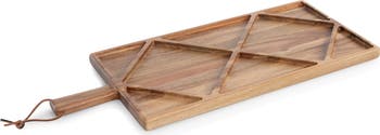 Toscana Acacia Grazing Charcuterie Sectioned Serving Board