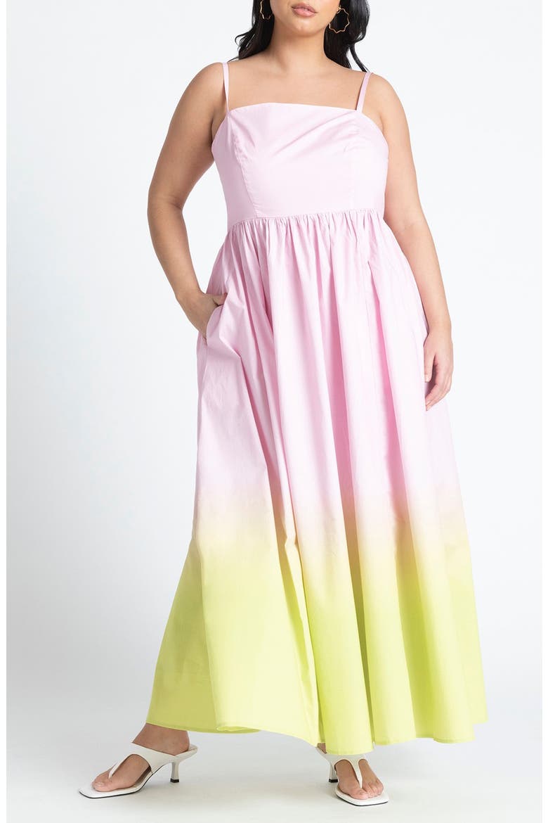 Ombré Maxi Sundress, Main, color, CRYSTAL ROSE