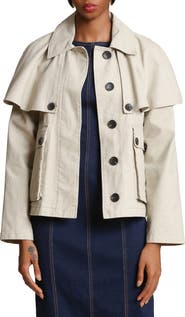 Avec Les Filles Cotton Cape Jacket