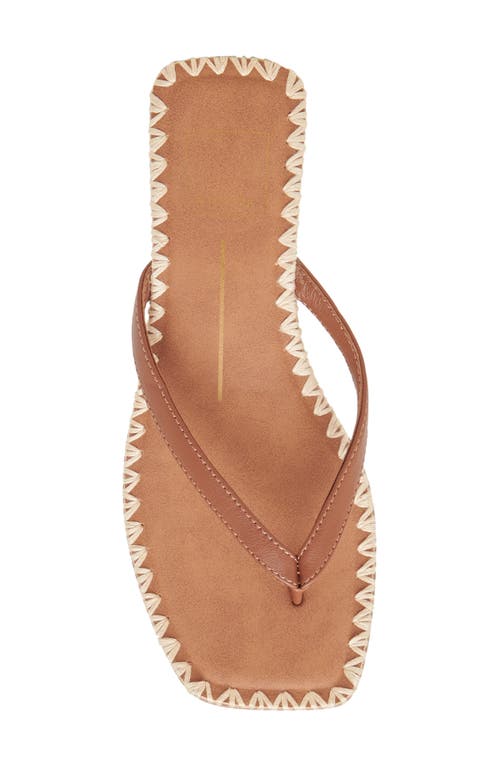 Dolce Vita Barty Flip Flop In Cognac Leather