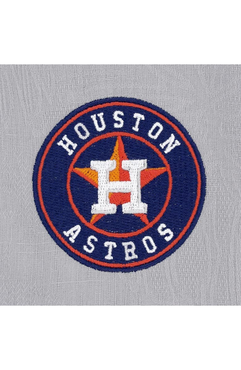 Tommy Bahama Men's Tommy Bahama Gray Houston Astros Hit and Run Silk Camp Button-Up Shirt, Alternate, color, Gray