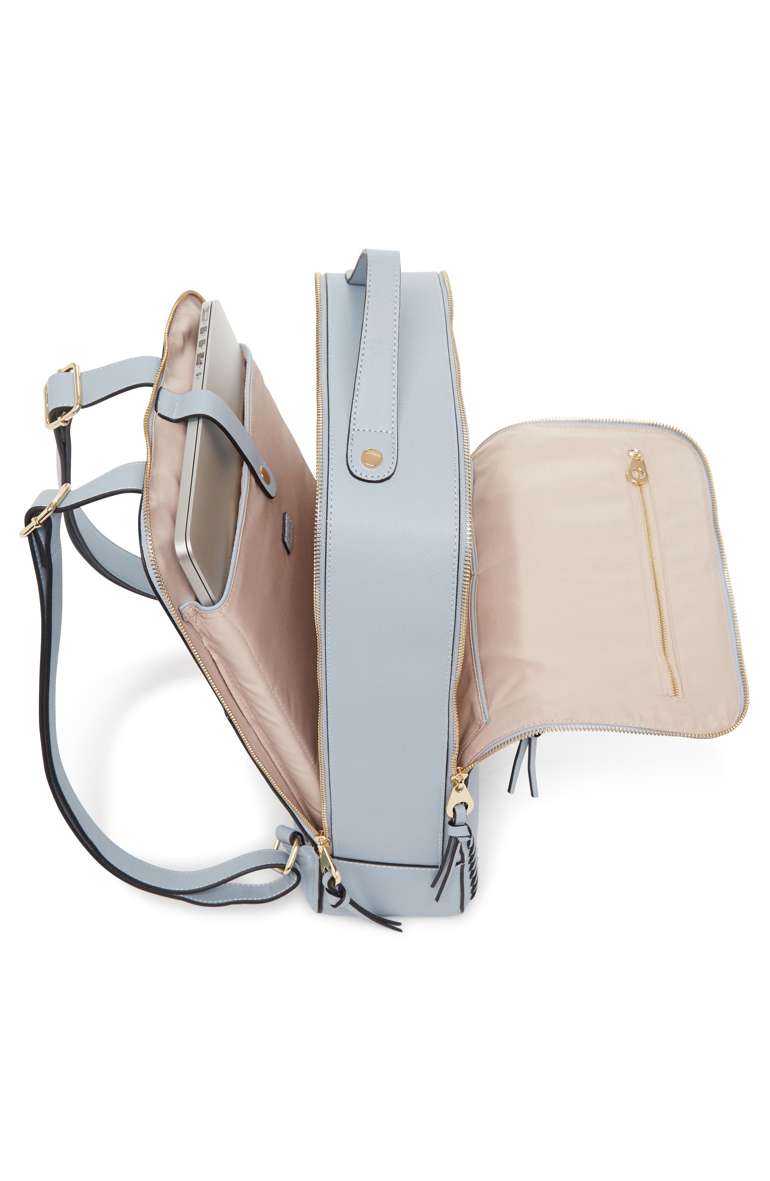 CALPAK Kaya Faux Leather Laptop Backpack, Alternate, color, 