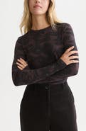 Scotch & Soda Print Long Sleeve T-Shirt