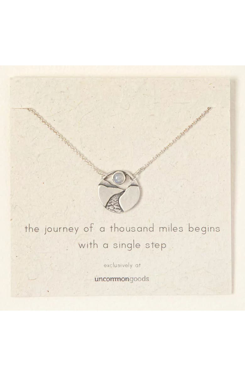 Uncommon Goods Follow Your Own Path Necklace by Britta Ambauen, Main, color, Silver