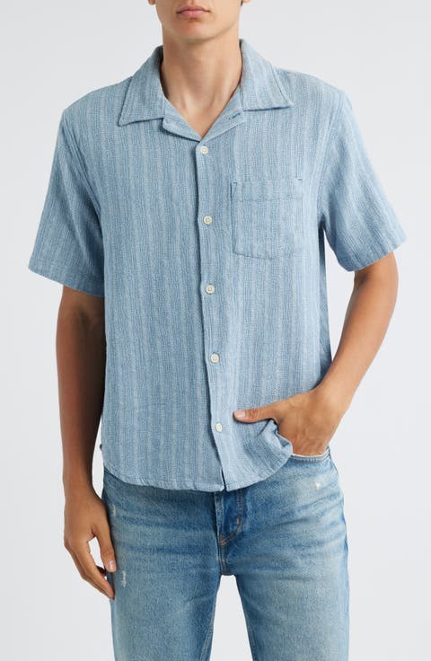 【DISCERNMENT】Rio Stripe Half Shirt Engineered Multi Stripe Shirt | Original Penguin US