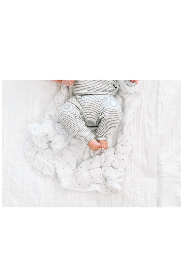Dream Weighted Wearable Blanket, Alternate, color, WHITE WITH GRAY STARS