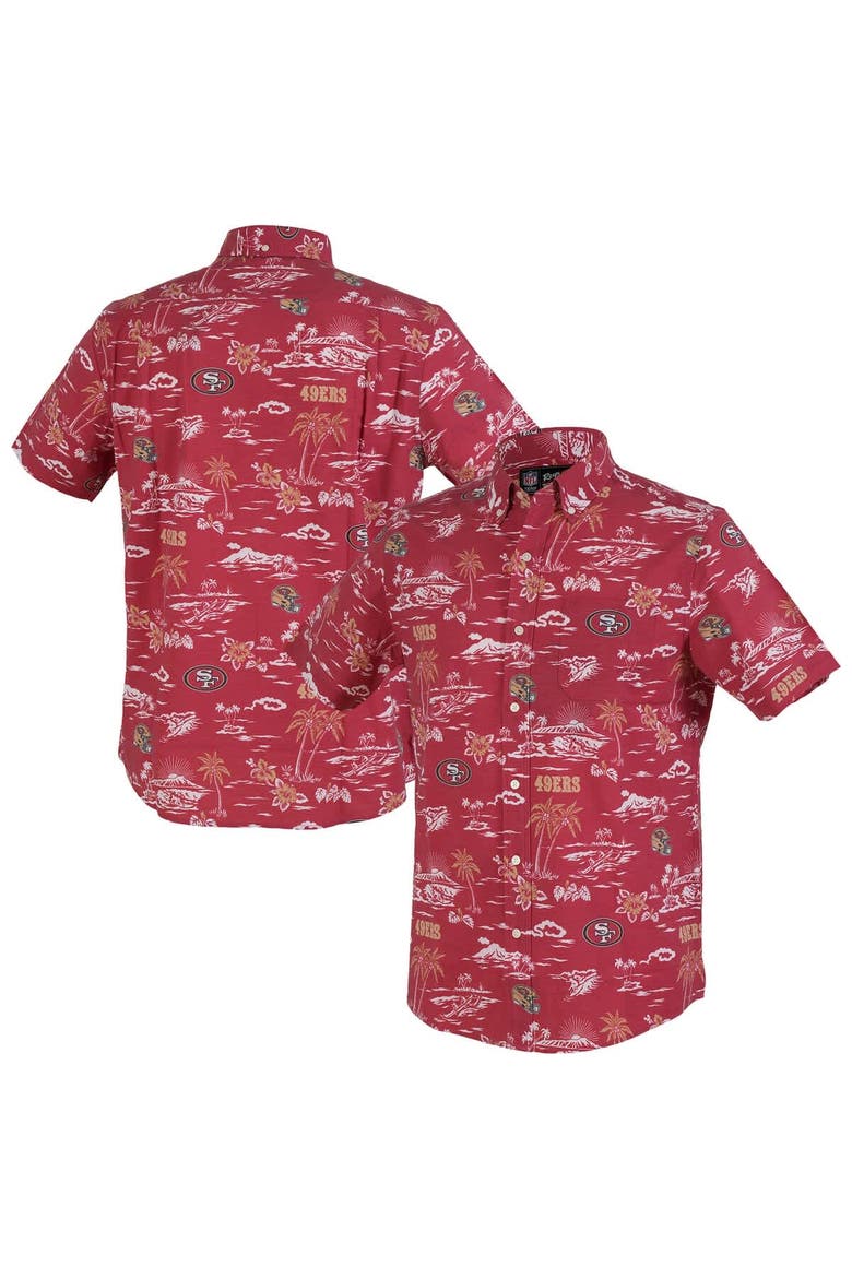 Men's Reyn Spooner Scarlet San Francisco 49ers Kekai Performance Button-Down Shirt, Main, color, Scarlet