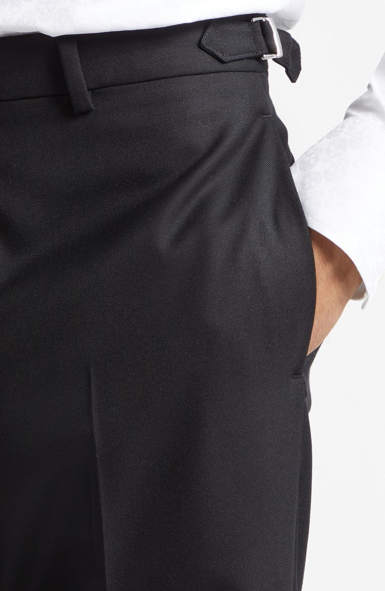 McQueen Wool Trousers, Alternate, color, Black