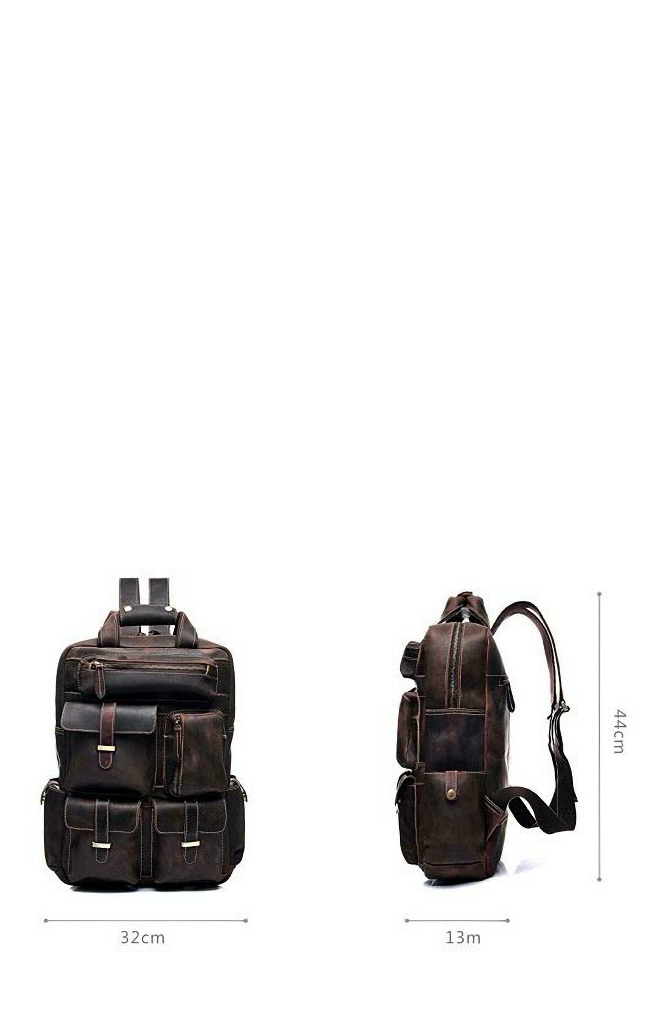 STEEL HORSE LEATHER The Shelby Backpack | Handmade Genuine Leather Backpack, Alternate, color, Dark Brown