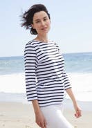 Saint James GALATHEE II - ¾ Sleeve Breton Striped Top