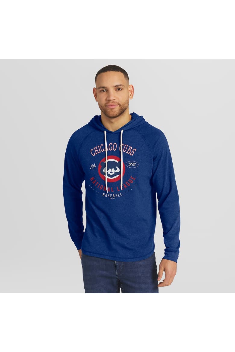 Men's Darius Rucker Collection by Fanatics  Royal Chicago Cubs Raglan Hooded Long Sleeve T-Shirt, Alternate, color, Royal