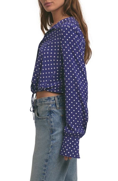 Shop Favorite Daughter The Parker Polka Dot Long Sleeve Button-up Shirt In Venetian Ditsy Dot