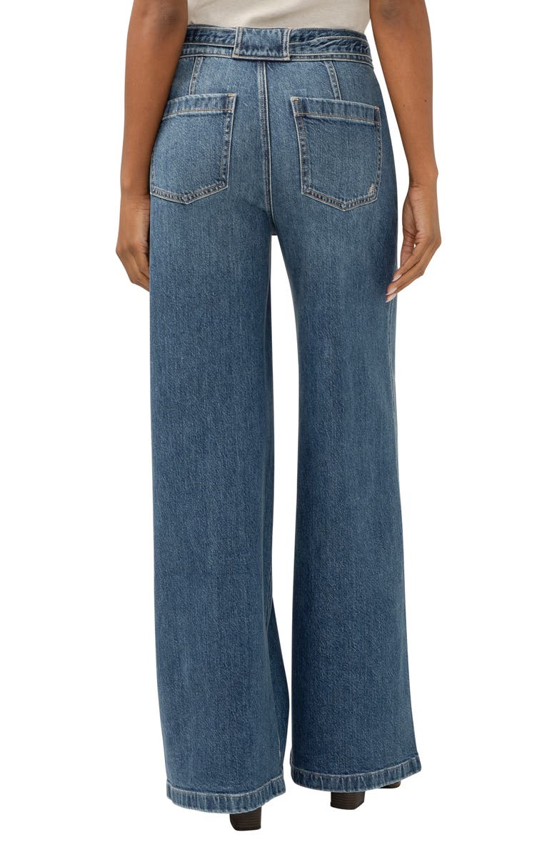 Silver Jeans Co. Highly Desirable Belted High Waist Wide Leg Jeans, Alternate, color, Rhythm