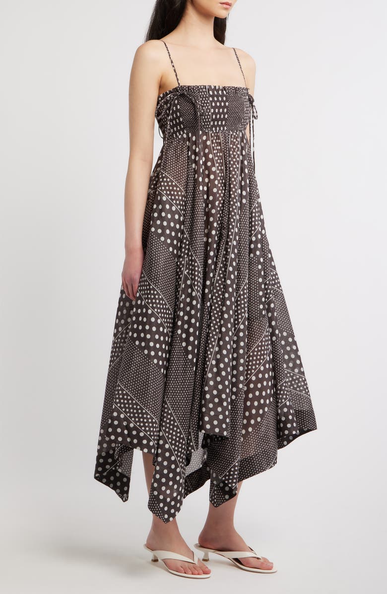 Damson Madder Nani Handkerchief Hem Sundress, Alternate, color, Dark Brown