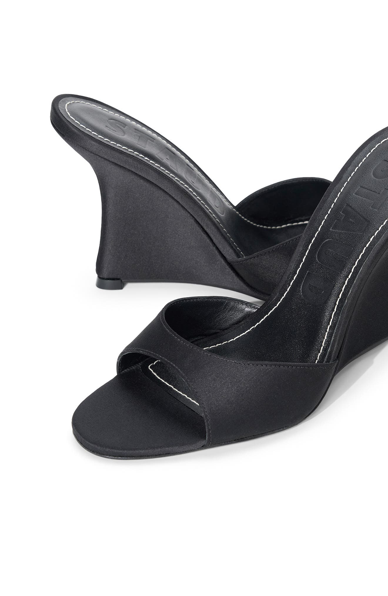 STAUD Brigitte Wedge Sandal, Alternate, color, Black