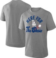 FANATICS Men's Fanatics Heather Gray Los Angeles Dodgers Nostalgia Tri-Blend T-Shirt