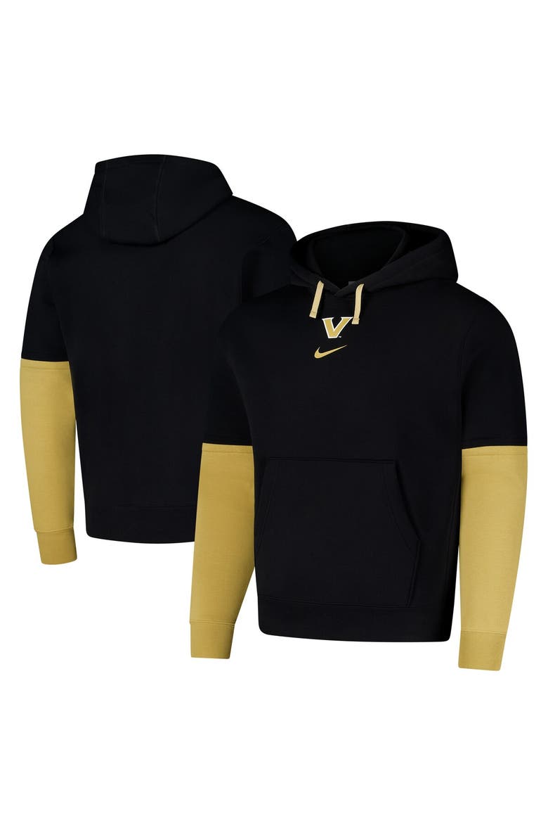 Men's Nike Black Vanderbilt Commodores 2024 Sideline Club Fleece Pullover Hoodie, Main, color, Black
