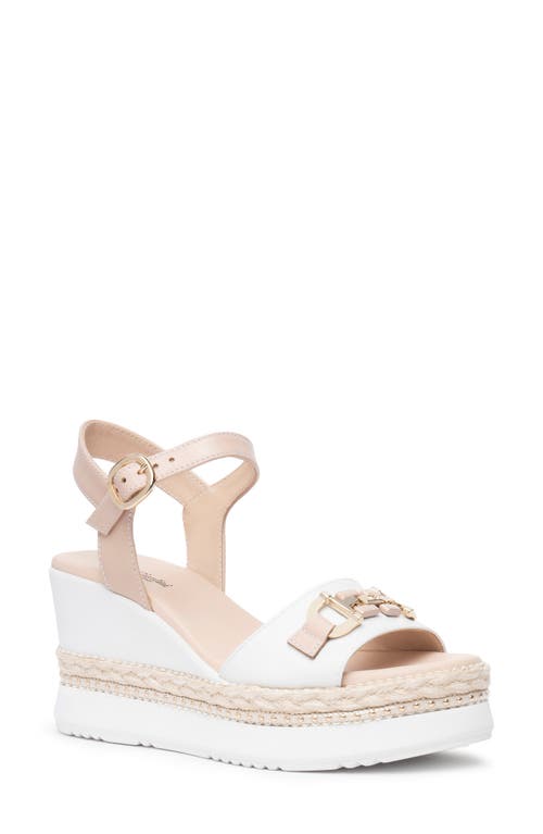 Nerogiardini Platform Wedge Sandal In White
