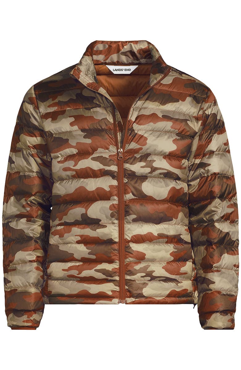 Lands' End Wanderweight Ultralight Packable Down Jacket, Alternate, color, Warm Cinnamon Camo