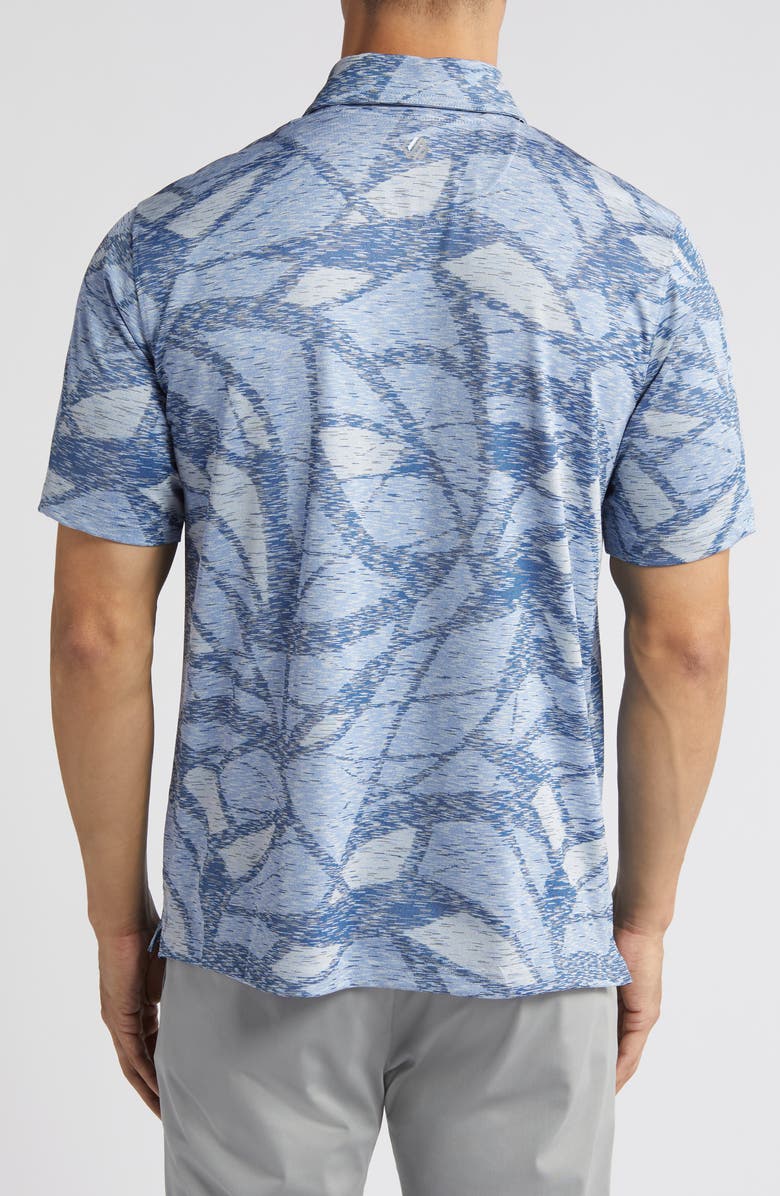 Johnston & Murphy XC4<sup>®</sup> Geo Print Performance Polo, Alternate, color, Blue
