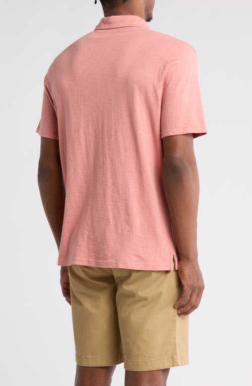 14th & Union Slub Cotton Polo In Pink Desert