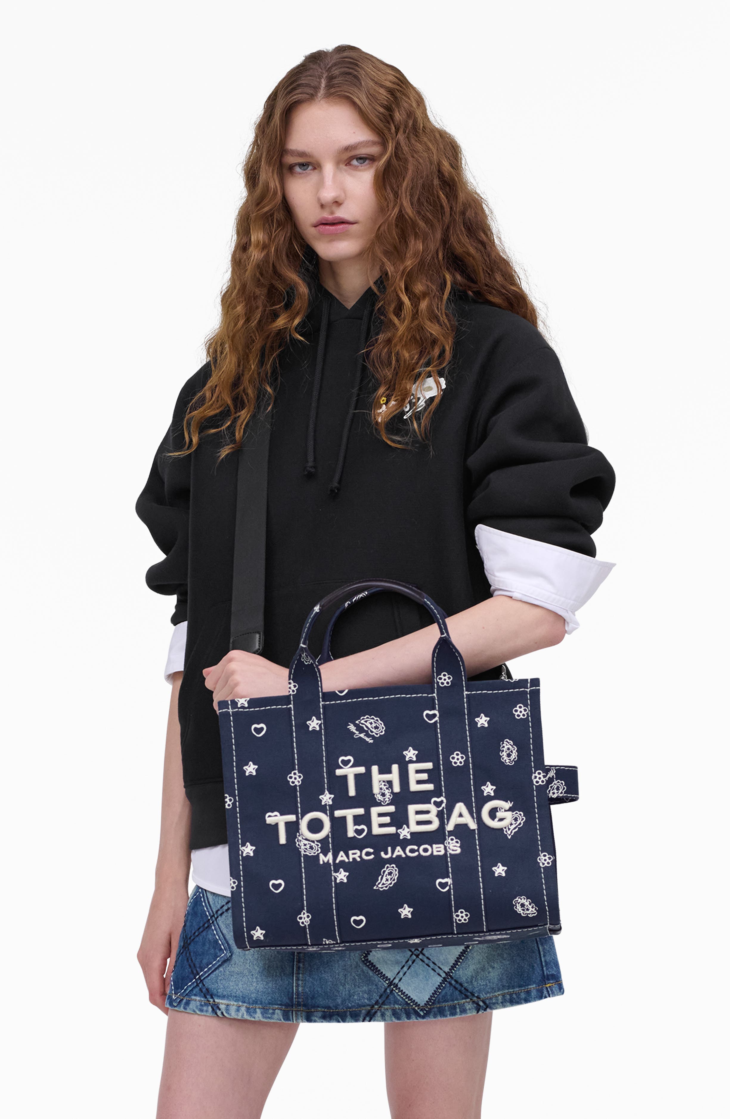Marc Jacobs The Medium Tote, Alternate, color, Navy Multi