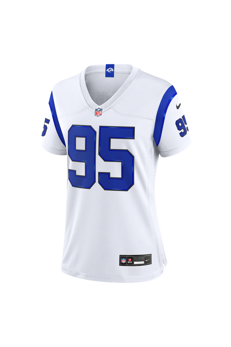 Women's Nike Myles Garrett Los Angeles Rams Fearsome White Game Jersey, Alternate, color, White