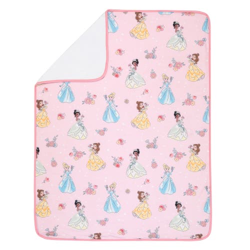 Lambs & Ivy Disney Princesses Fleece Baby Blanket In Pink