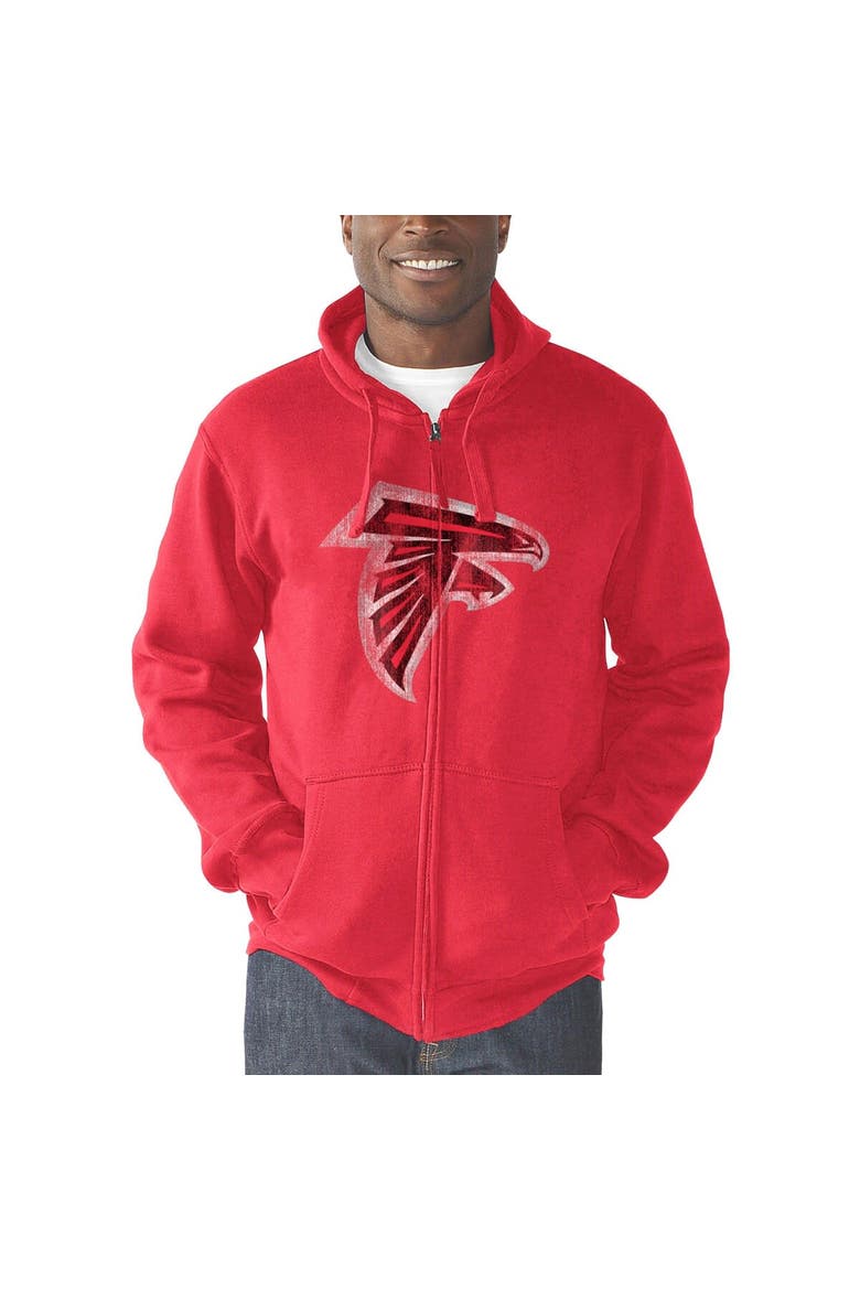Men's G-III Sports by Carl Banks Red Atlanta Falcons Primary Logo Full-Zip Hoodie, Alternate, color, Red
