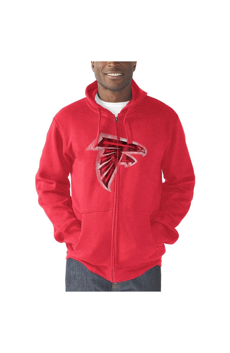 STARTER Men's G-III Sports by Carl Banks Red Atlanta Falcons Primary Logo Full-Zip Hoodie, Alternate, color, 