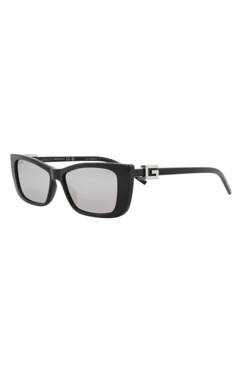 Gucci 53mm Cat Eye Sunglasses In Black