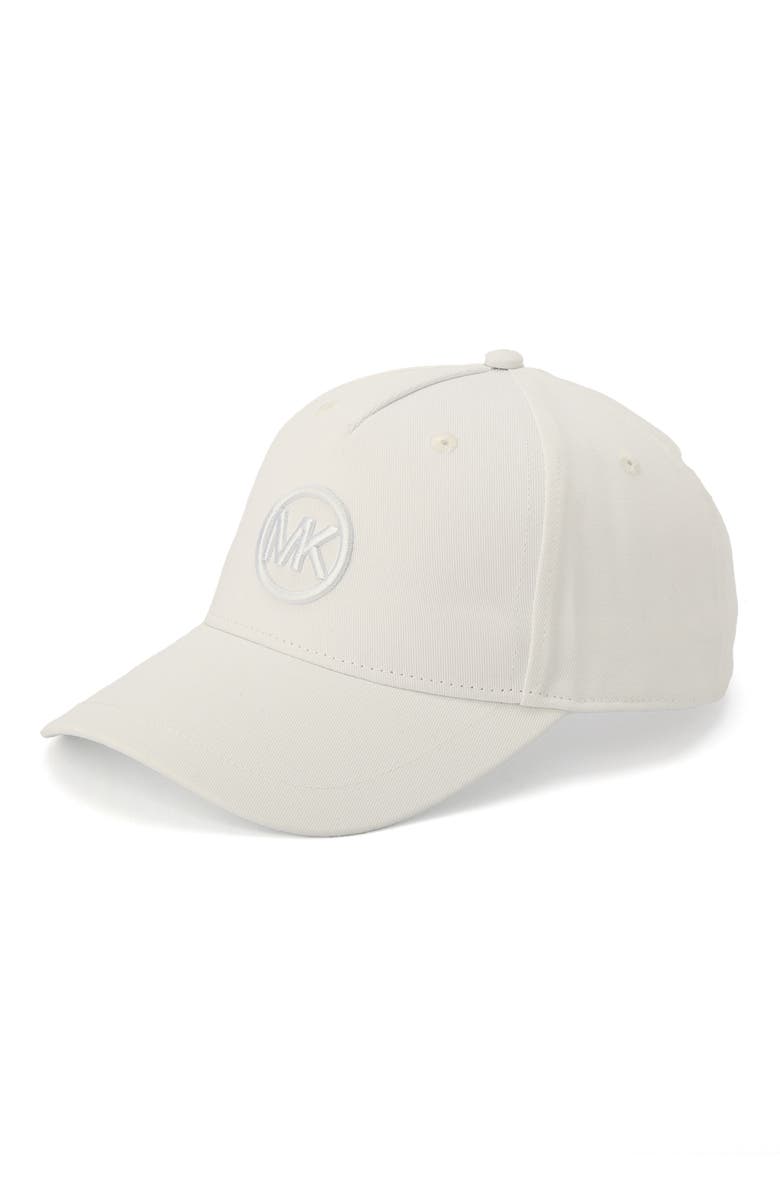 MICHAEL Michael Kors Logo Baseball Cap, Main, color, Off White