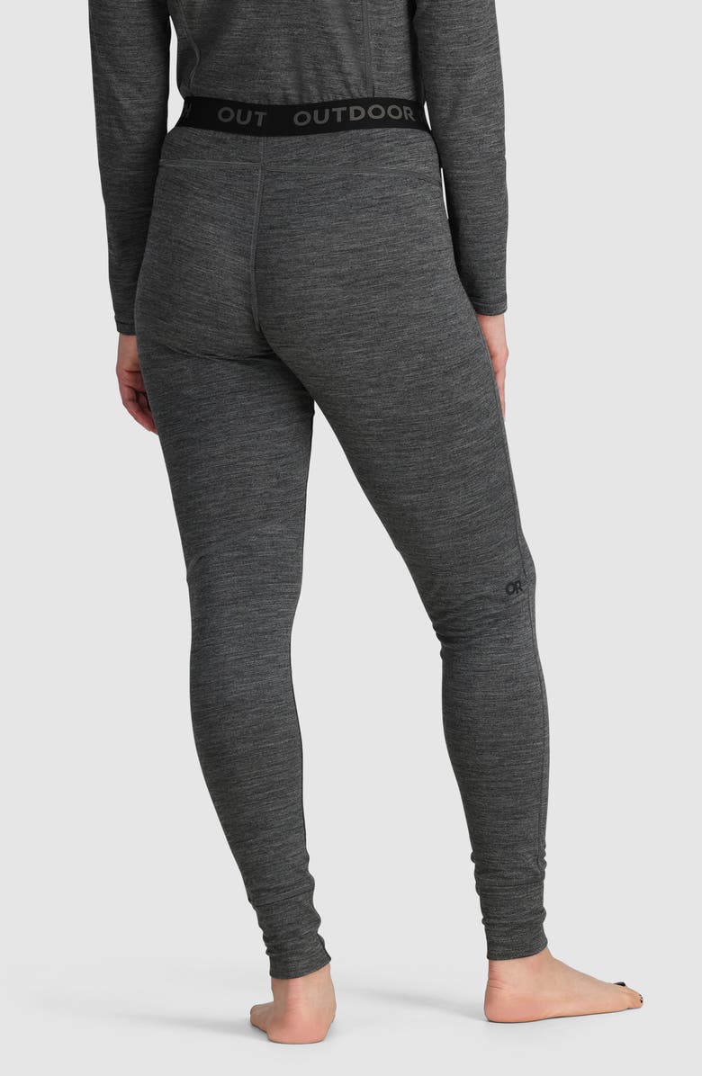 Outdoor Research Alpine Onset 150 Merino Wool Blend Base Layer Pants, Alternate, color, Black Heather