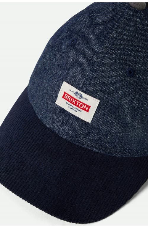 Brixton Altered Threads Adjustable Baseball Cap In Blue