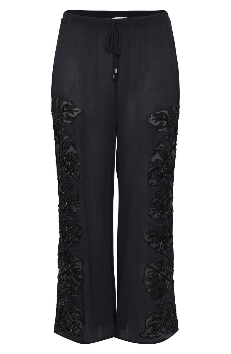 L'AGENCE Geraldine Monstera Cover-Up Wide Leg Pants, Alternate, color, 
