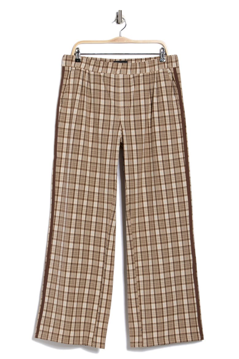Plaid Pull-On Pants, Alternate, color, PALMA PLAID BROWN