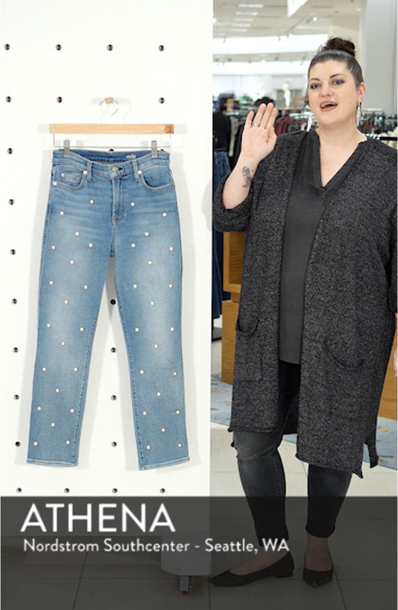 <sup>®</sup> Edie Faux Pearl Detail Ankle Jeans, sales video thumbnail